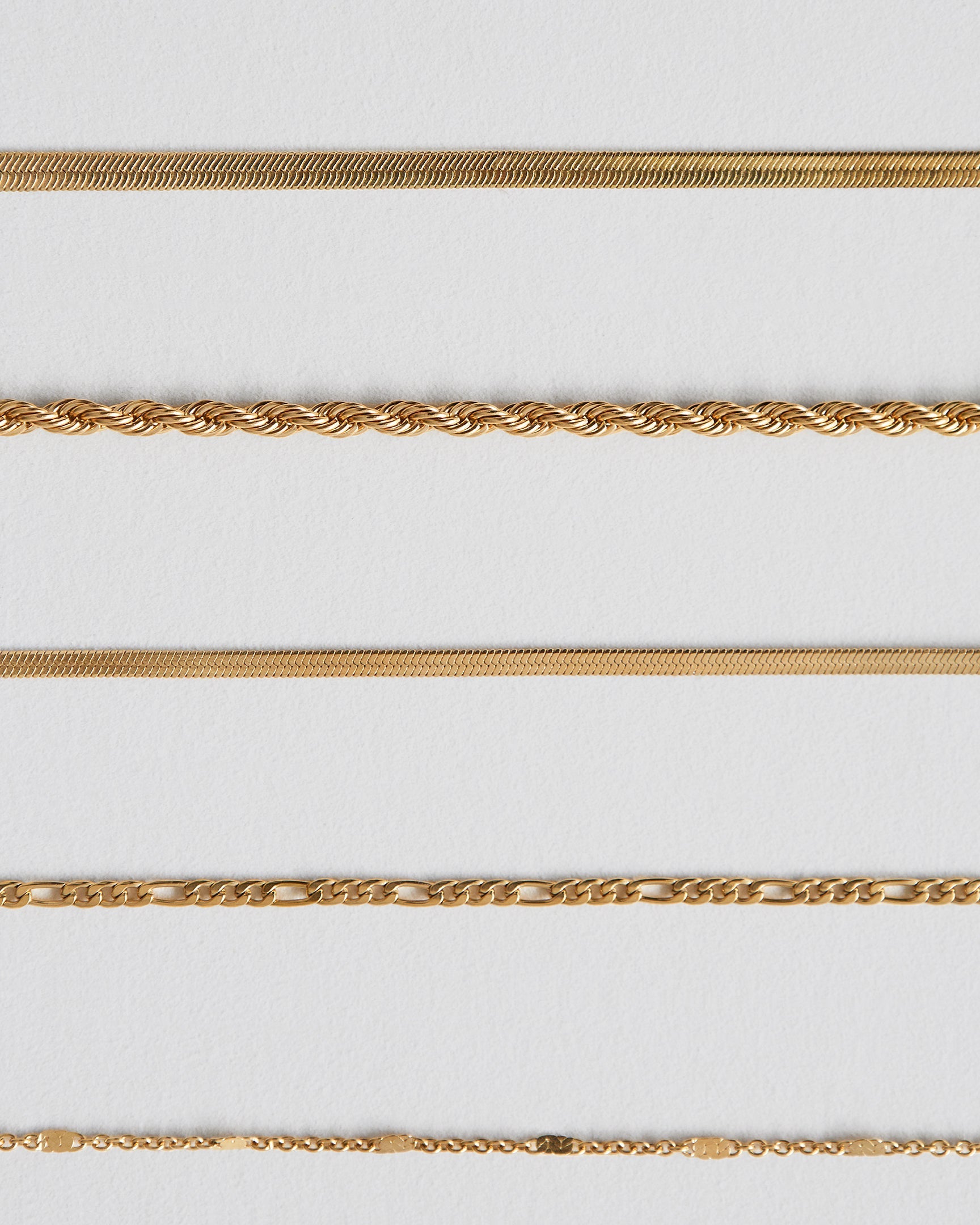 Snake, Torsade minimaliste, Dainty snake, Baby figaro & Shiny