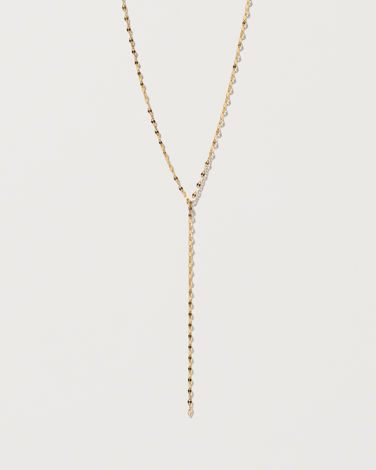 Lariat necklace delicate - Frosted Petals