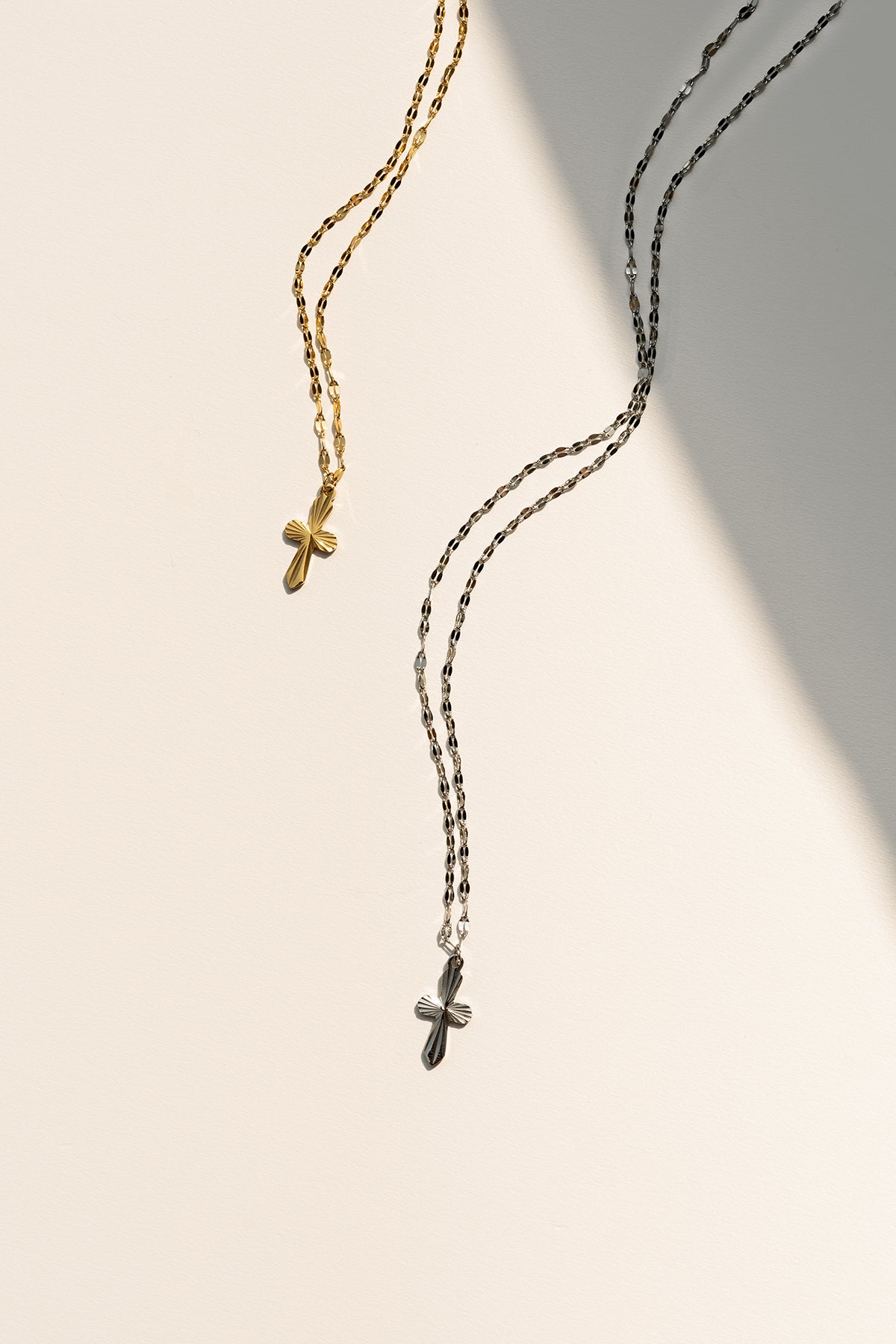 Seashell cross necklace